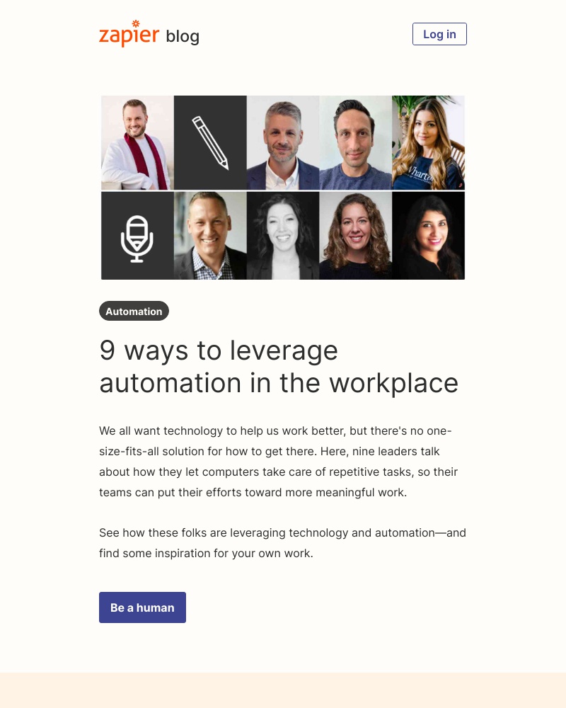 Zapier - 9 ways to leverage automation in the workplace