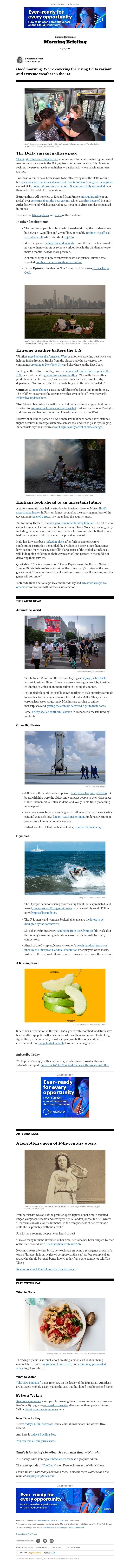 The New York Times - Your Wednesday Briefing