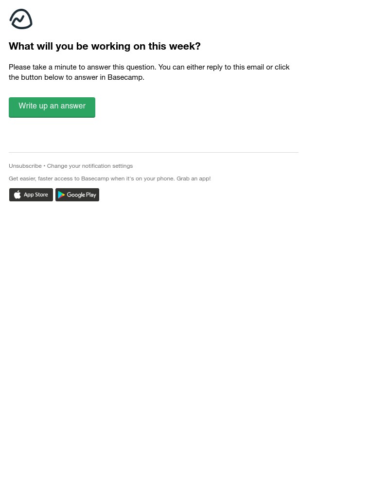 Basecamp - (UI Feed HQ) What will you be working on this week?