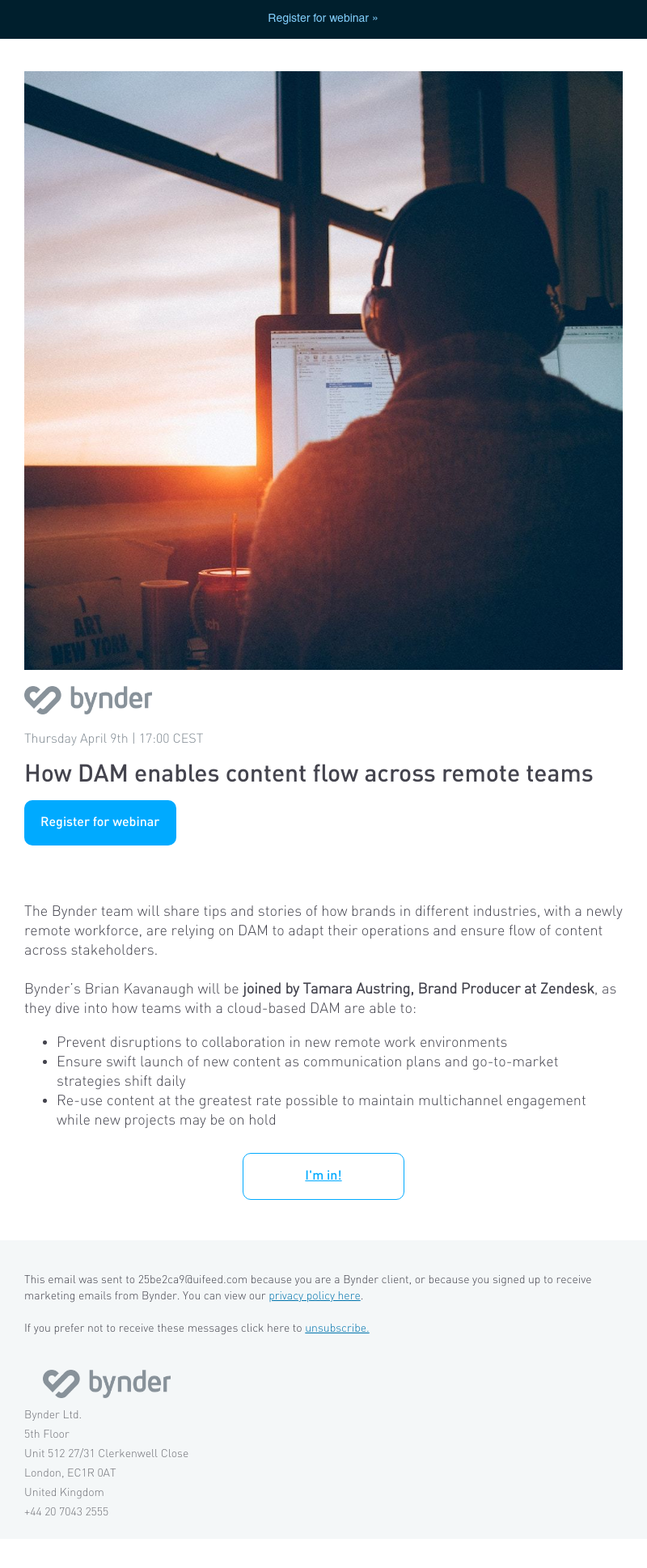 Bynder - [Live webinar] How DAM enables content flow across remote teams 📹