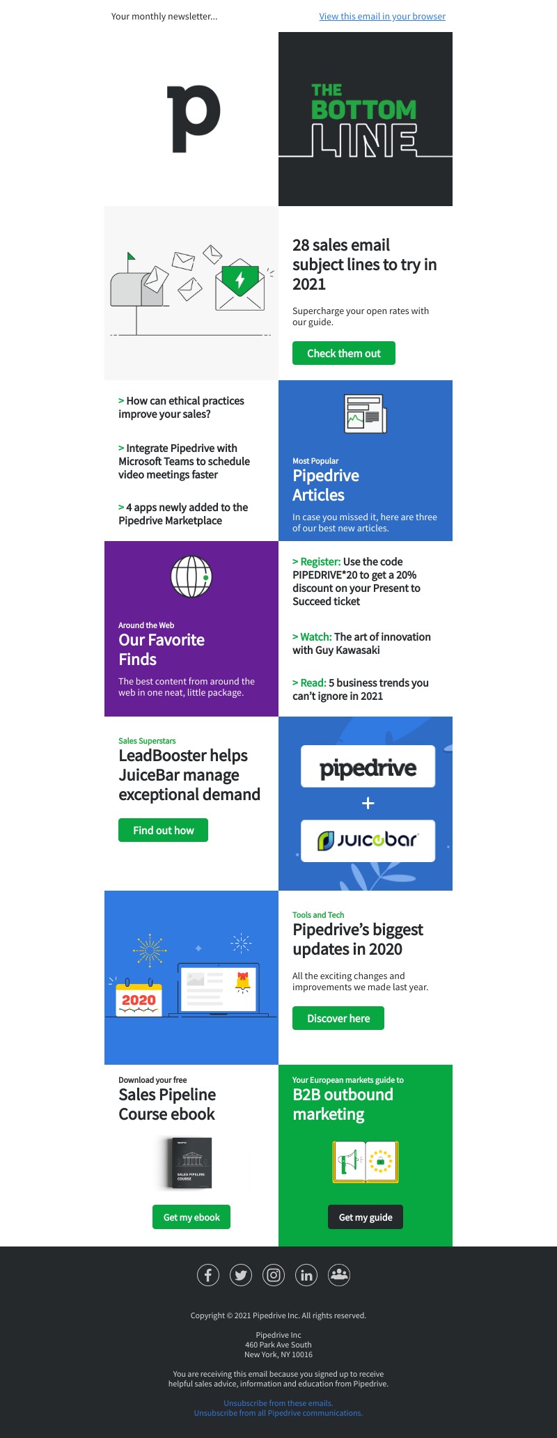Pipedrive - The Bottom Line: January 2021 Edition