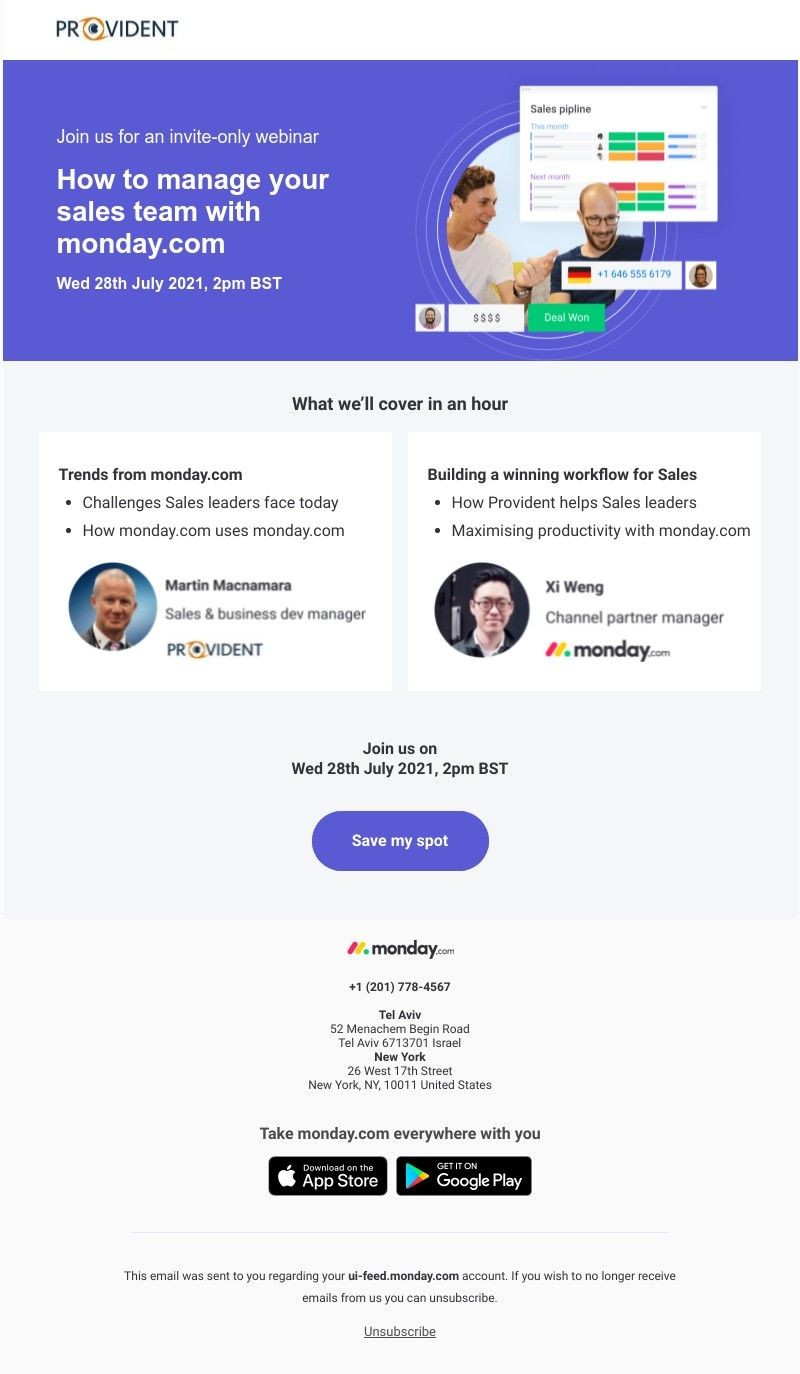 Monday - Register now! Managing Your Sales team with monday.com