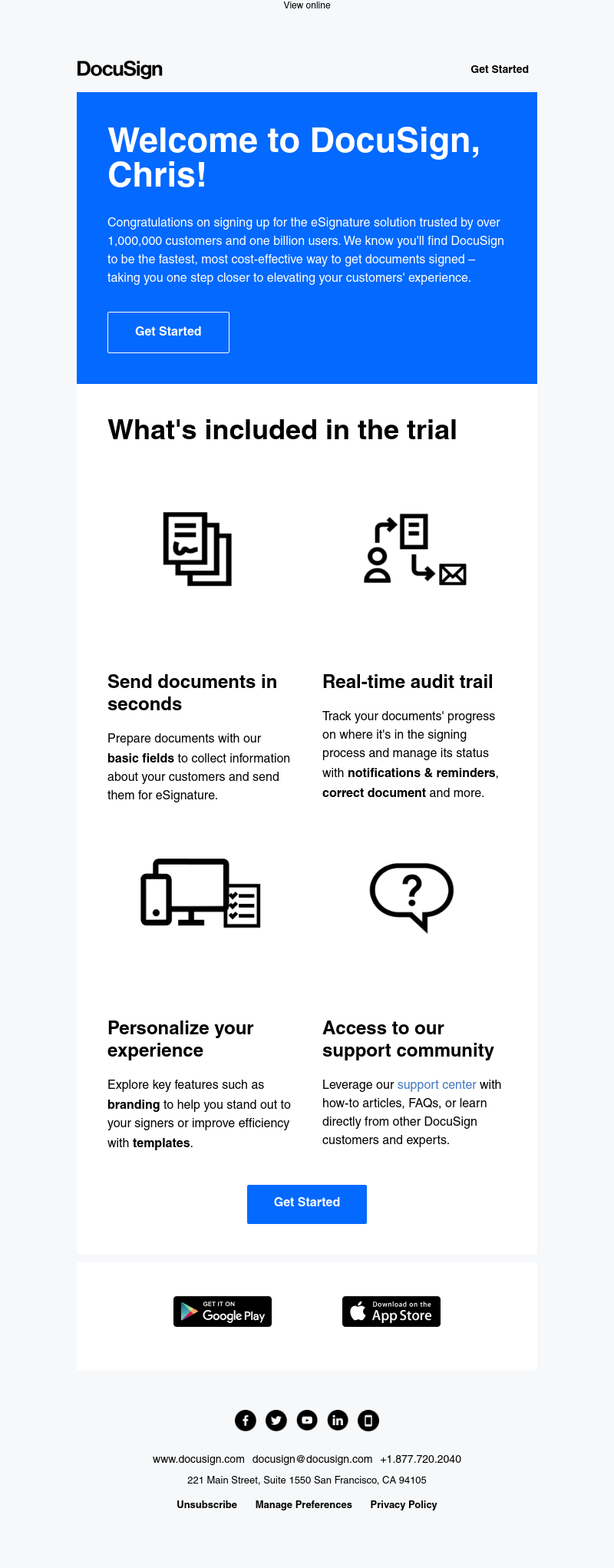  - Get started with your DocuSign trial