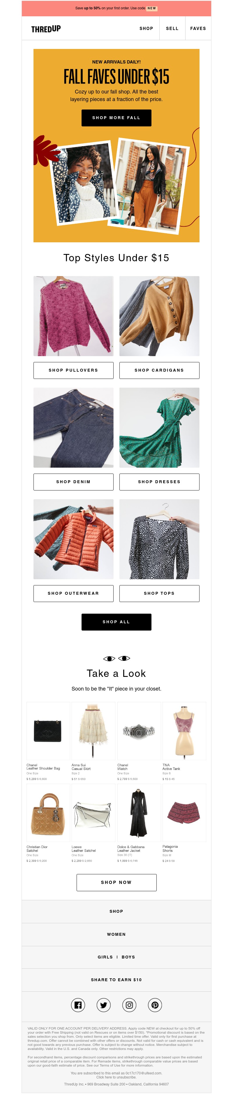 thredUP - Every fall must-have under $15