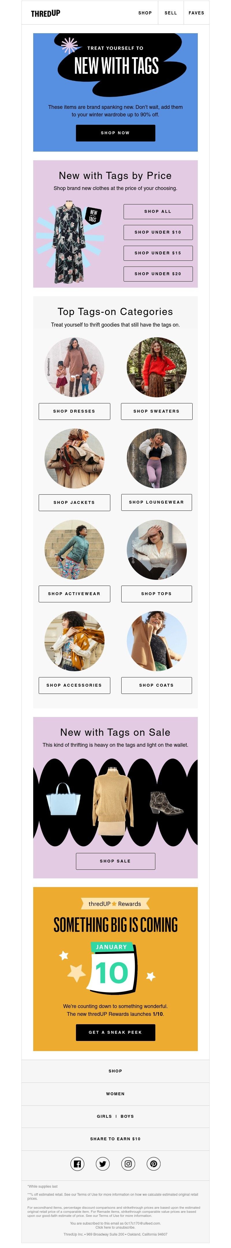thredUP - New with tags winter finds! ☃️✨