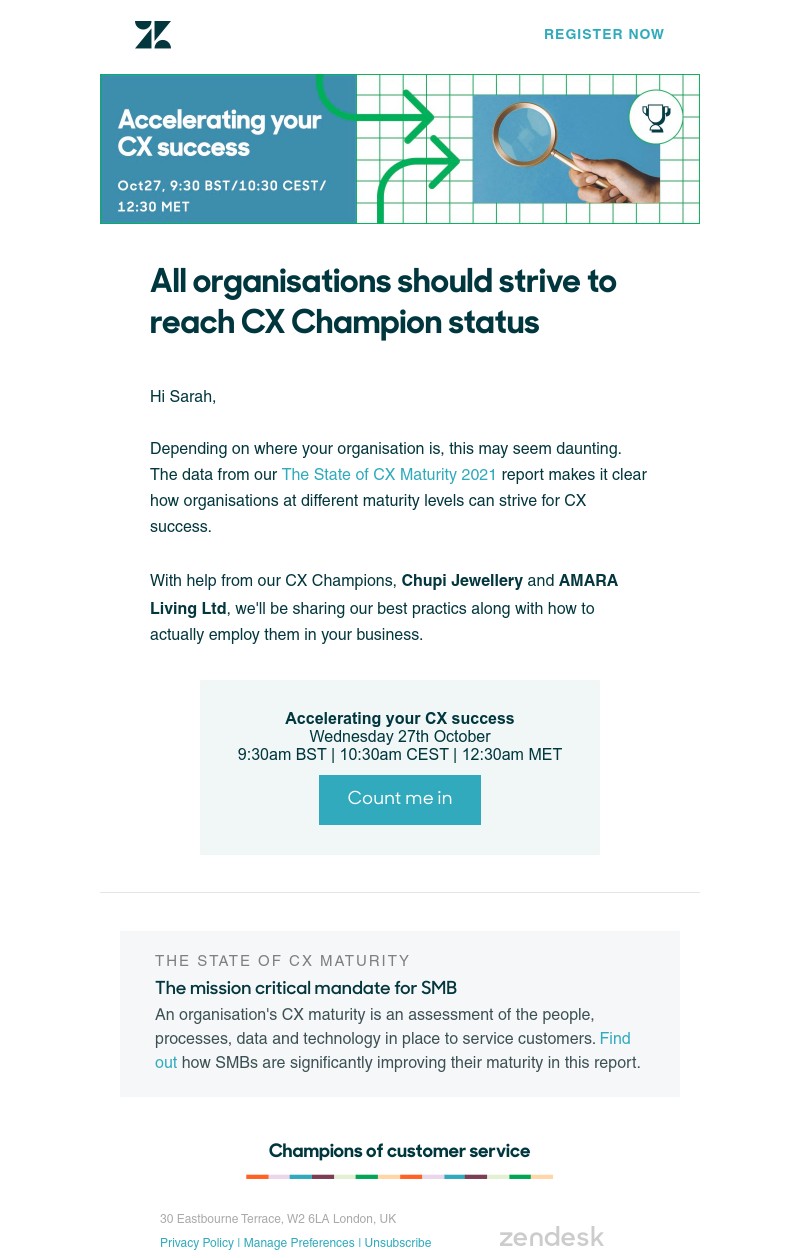 Zendesk - Reaching SMB CX Champion status