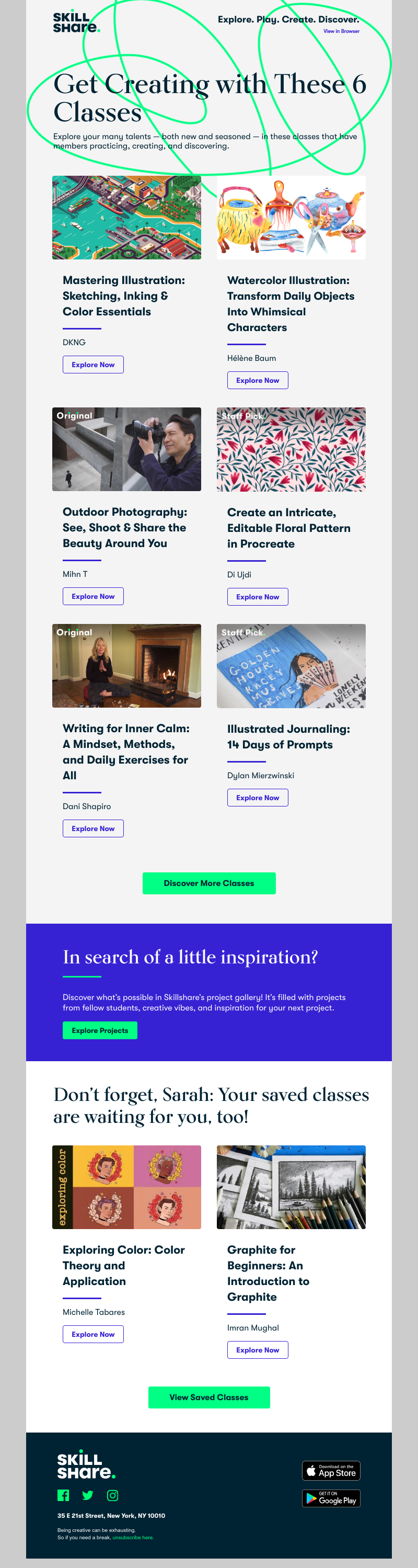 Skillshare - Scratch Your Itch To Create With These 6 Classes