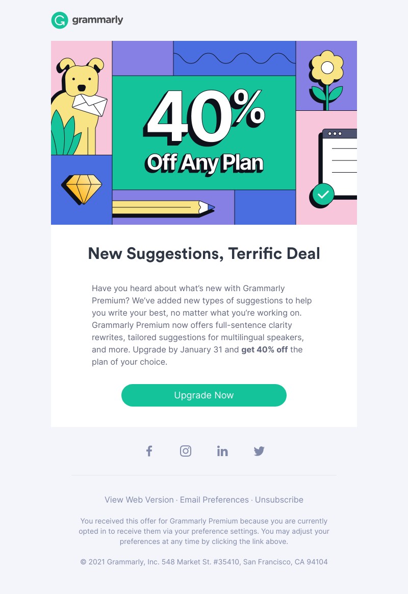Grammarly - Great new features, great new deal!