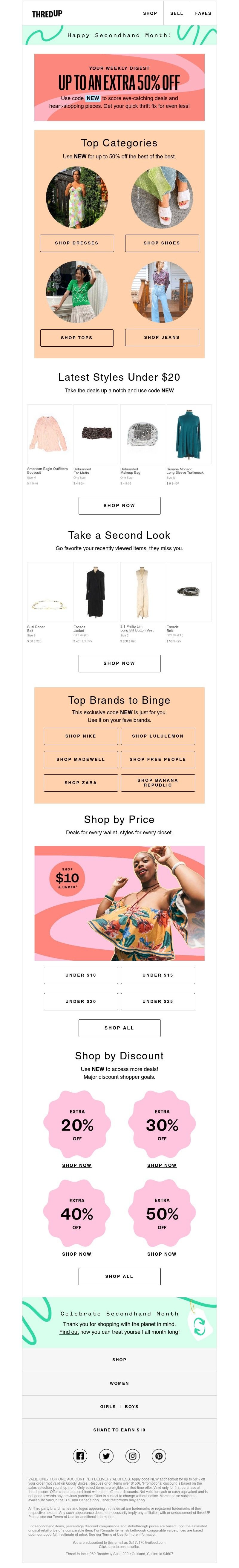 thredUP - Use code NEW on this week's new arrivals