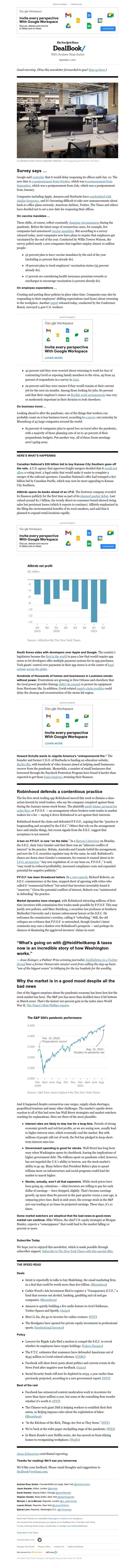 The New York Times - DealBook: When will offices be full again?