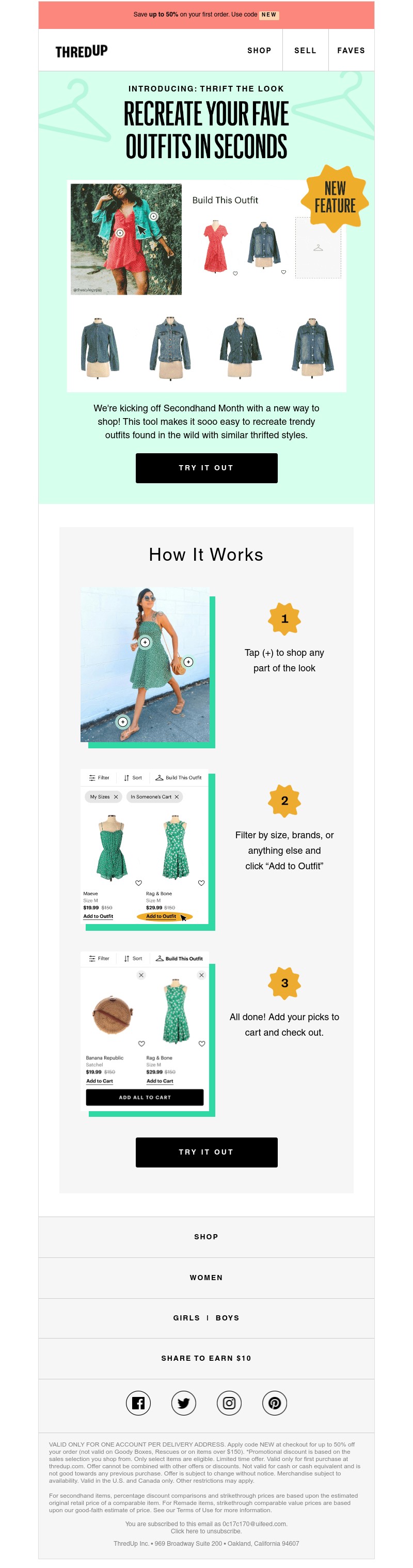 thredUP - Build a 100% sustainable outfit in SECONDS.