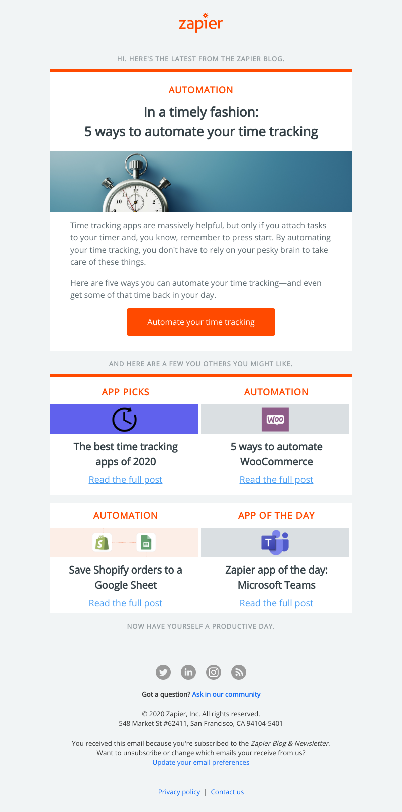 Zapier - 5 ways to automate your time tracking