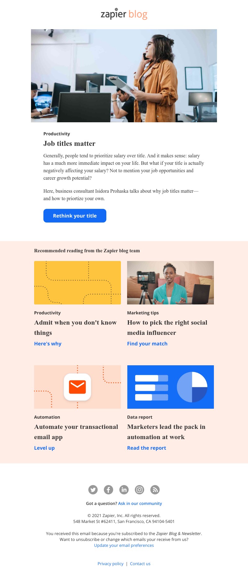Zapier - Job titles matter