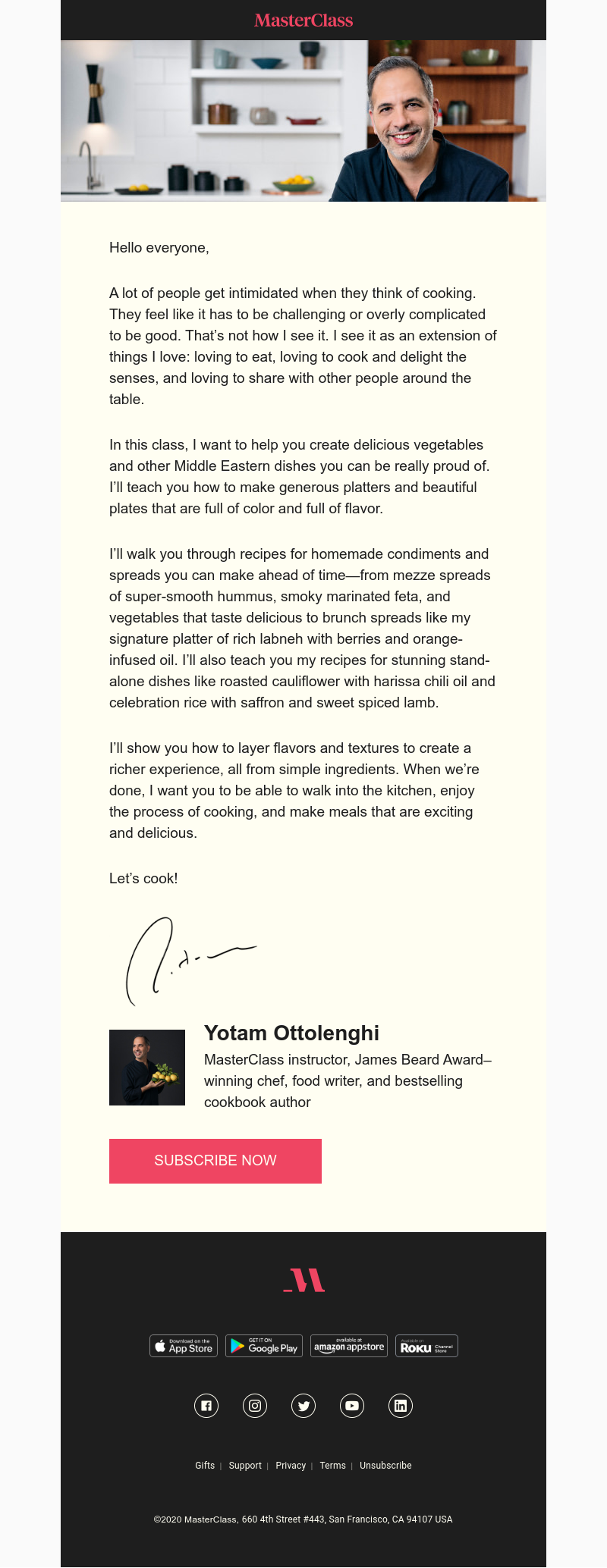  - My MasterClass on modern Middle Eastern cooking is here