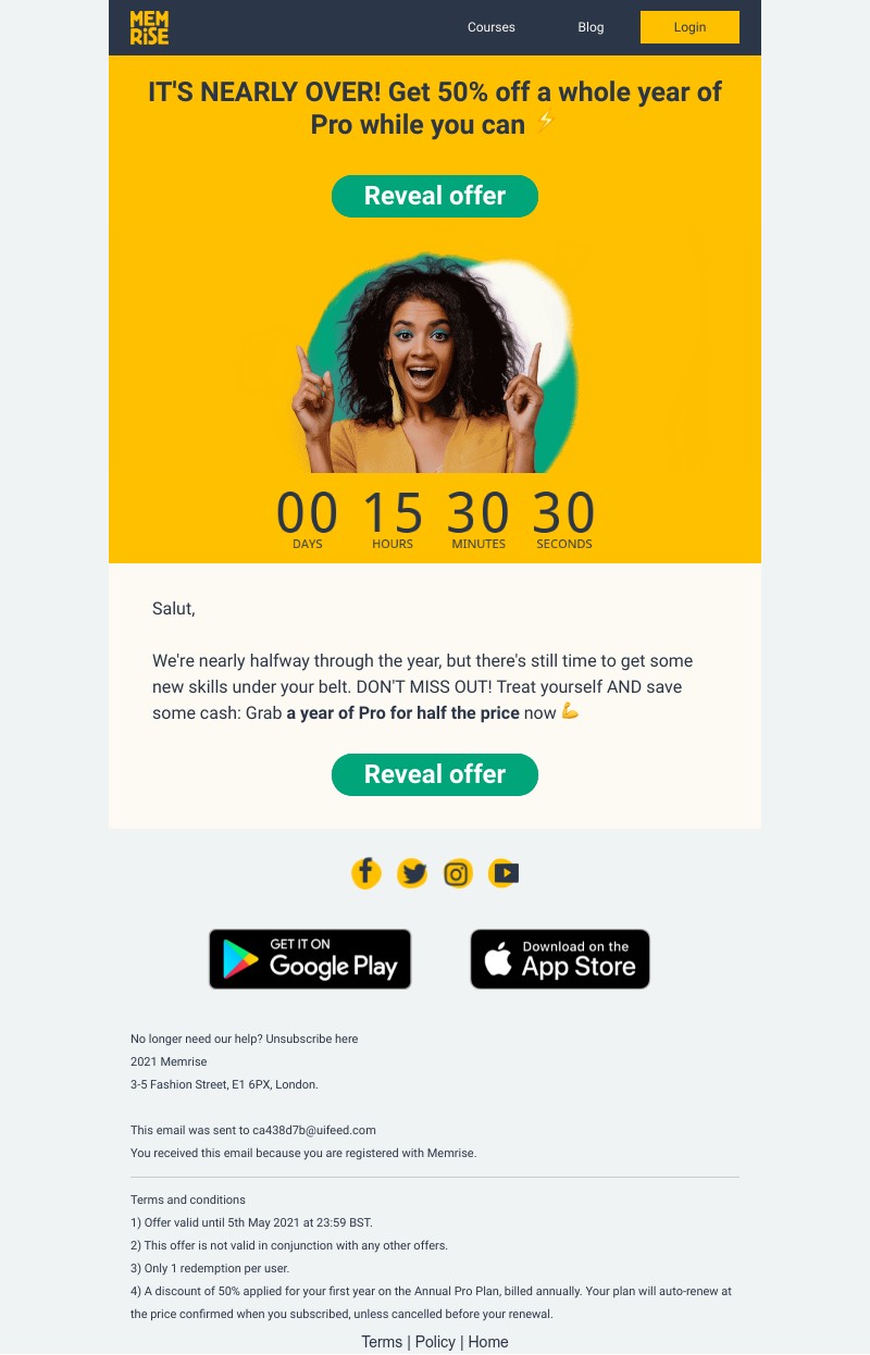 Memrise - ⏱ The LAST DAY to get 50% off is here!