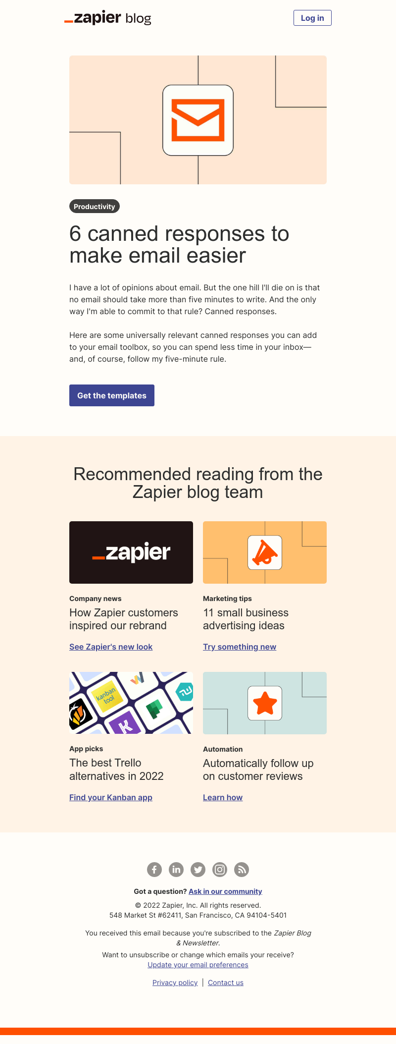 Zapier - 6 canned responses to make email easier