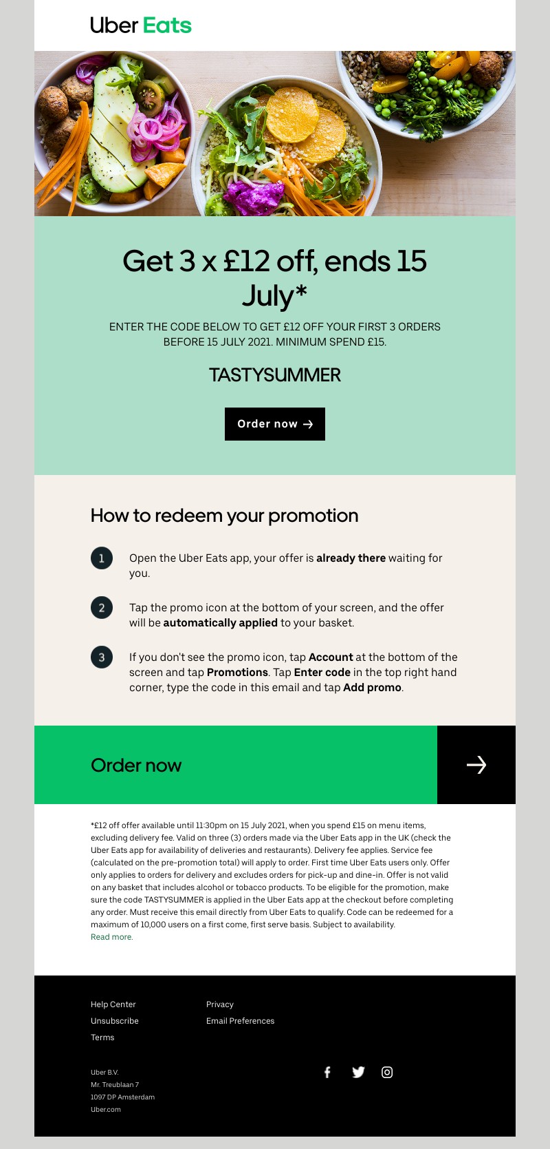 Uber Eats - Sarah, your discount is still available