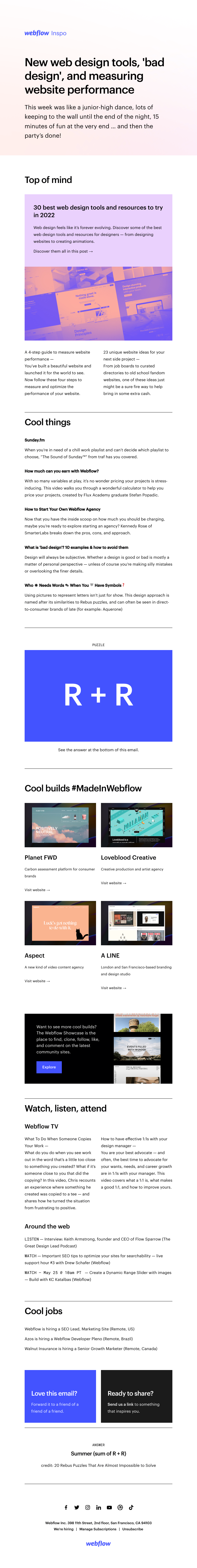 Webflow - New web design tools, 'bad design', and measuring website performance 📊