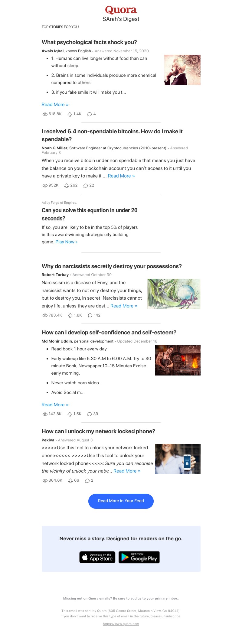 Quora - What psychological facts shock you?