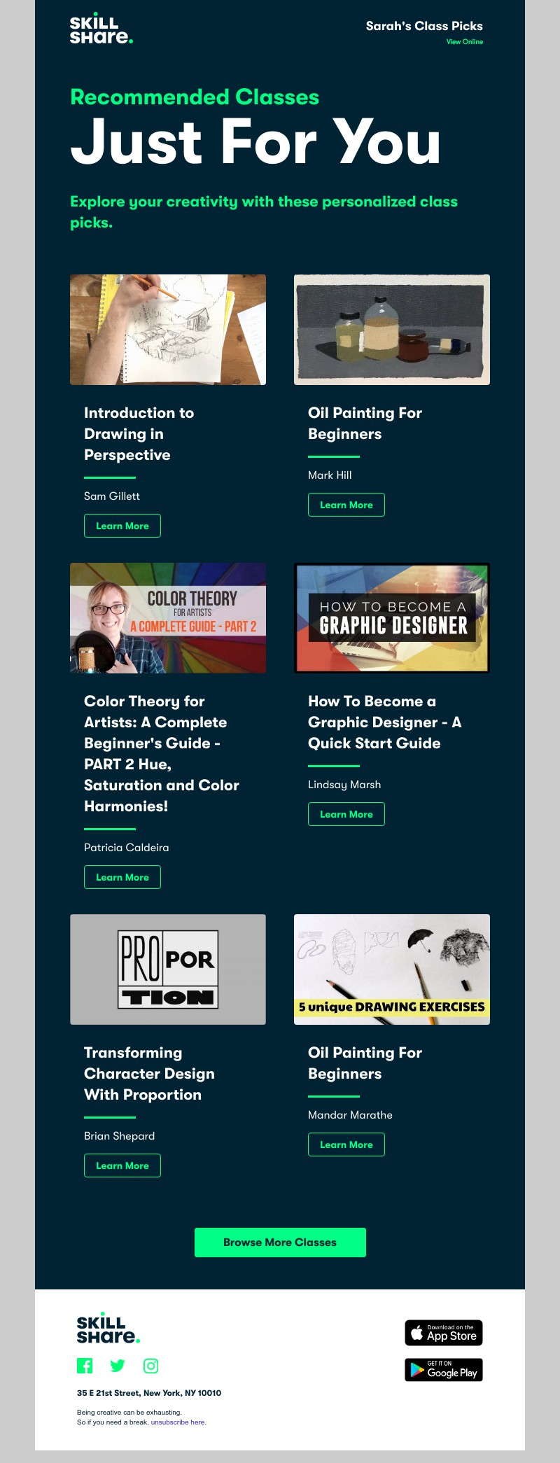 Skillshare - Your Personal Class Recommendations
