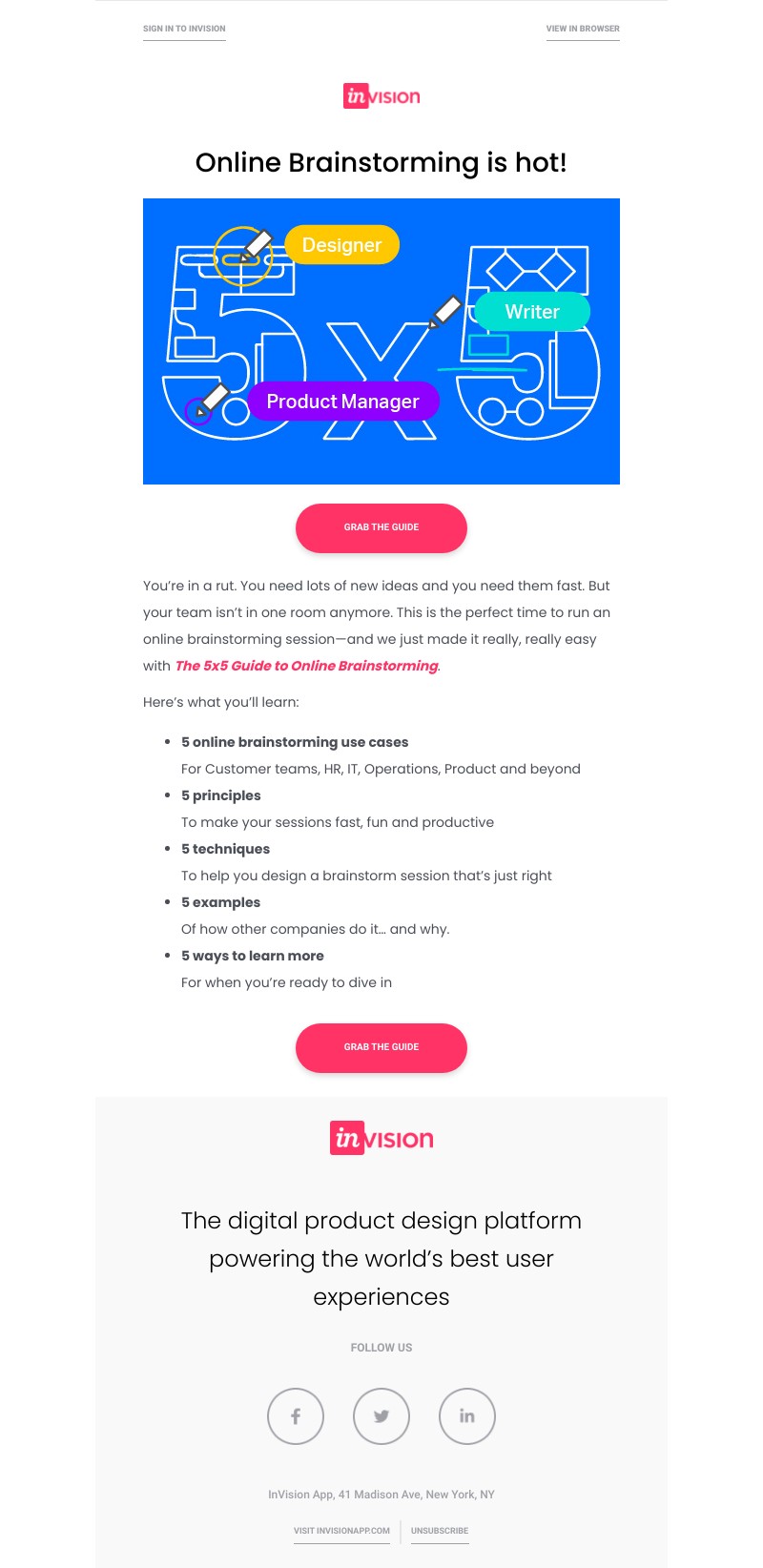 InVision - How to run an online brainstorm