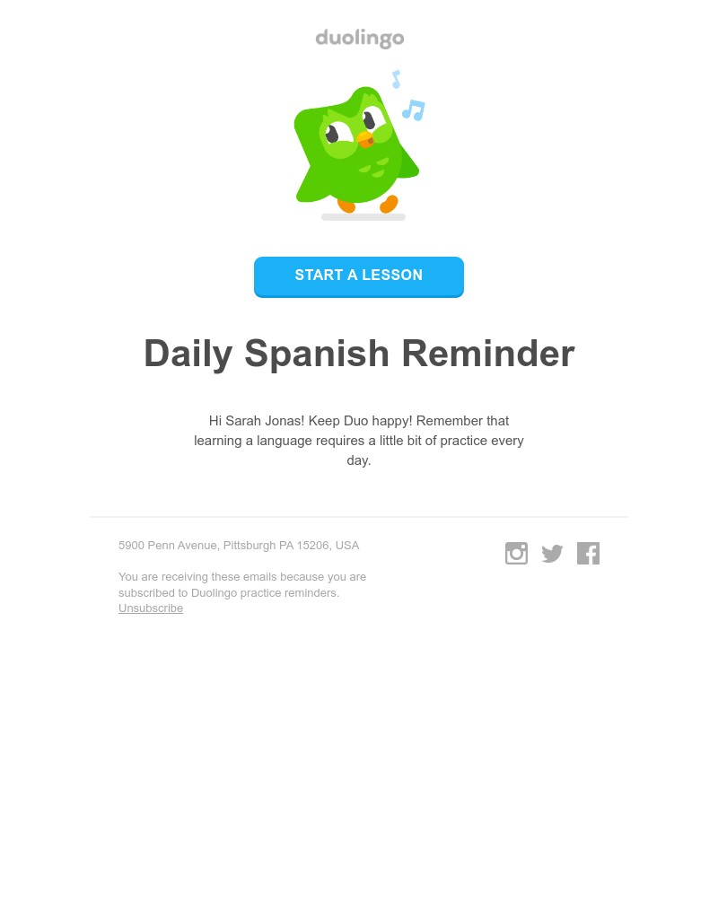 Duolingo - Hey, Duo here! Let’s learn some Spanish?