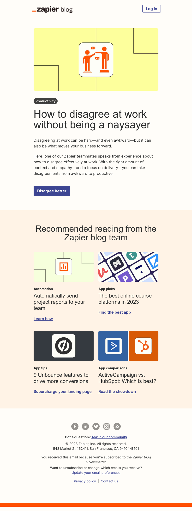 Zapier - How to disagree at work