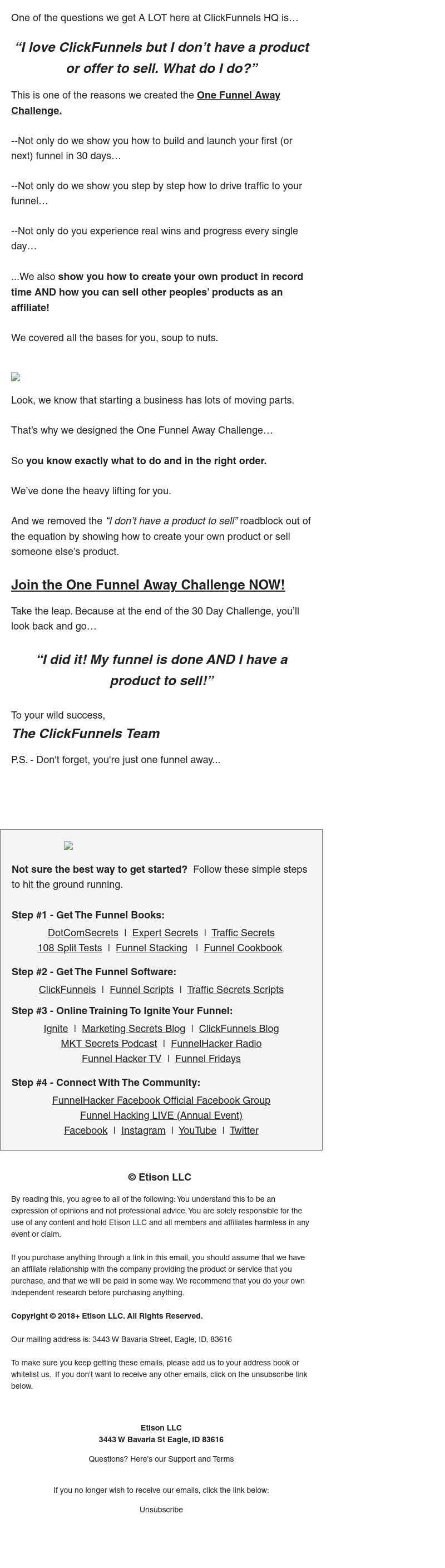 ClickFunnels - No product to sell? NO PROBLEM!