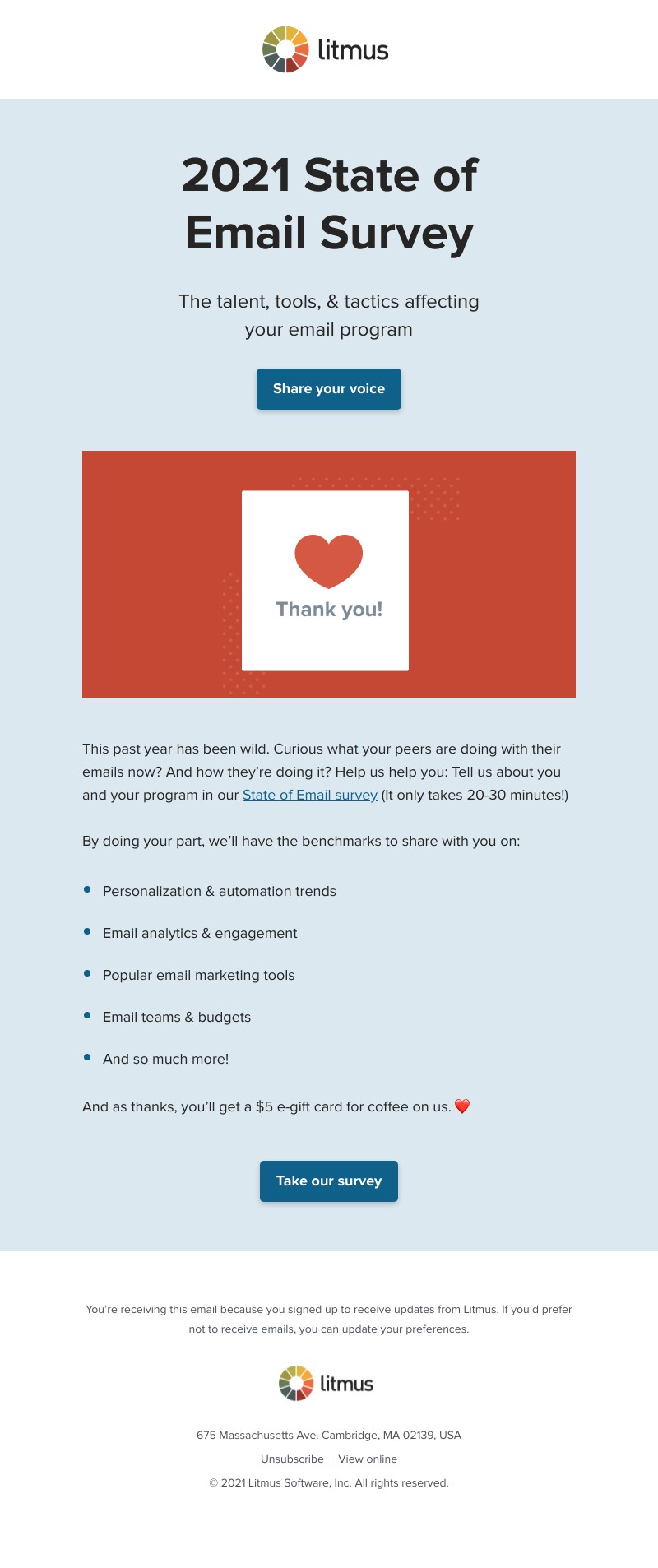 Litmus - Add your voice to this year's State of Email