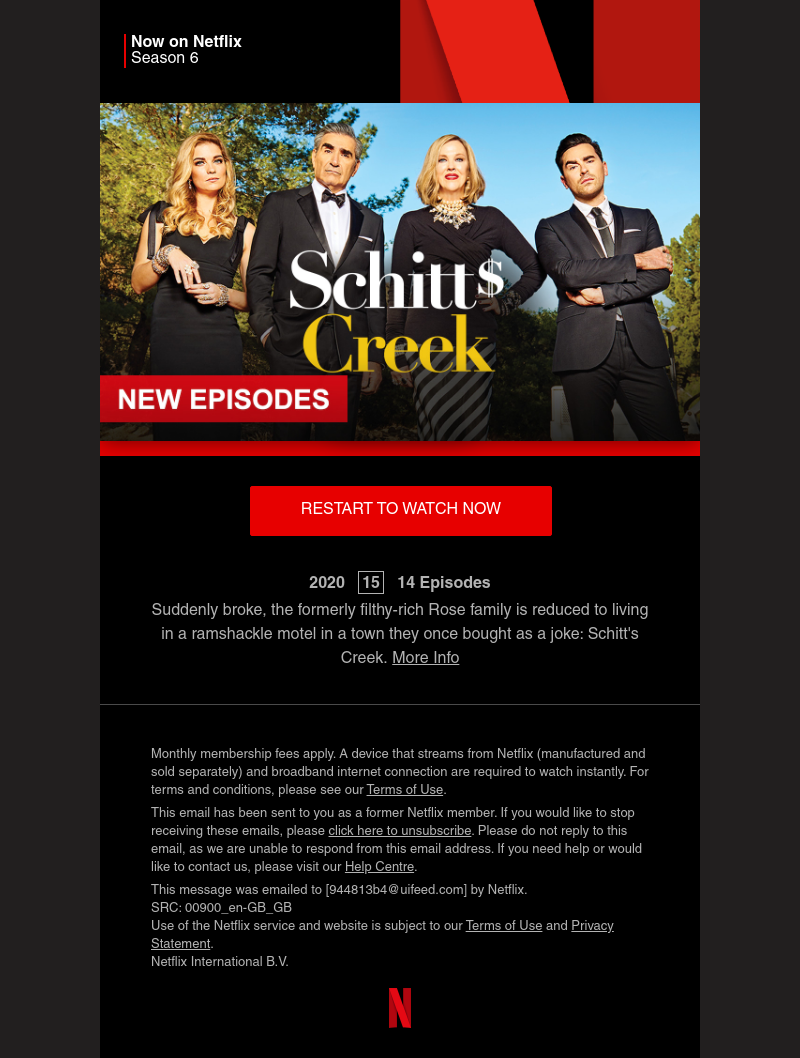 Netflix - Sarah, Schitt's Creek Season 6 is now on Netflix