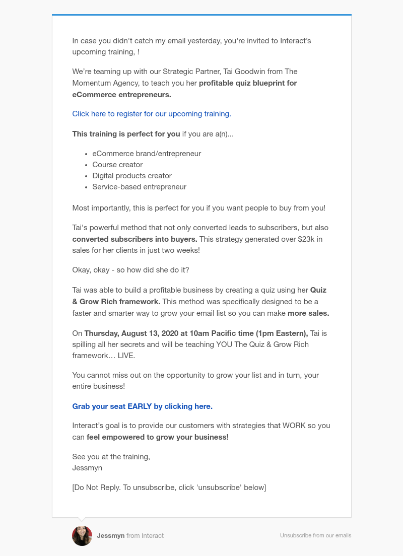 Interact - A reminder about your invite, REPLACE_THIS