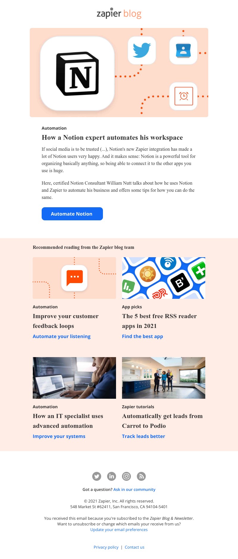 Zapier - How a Notion expert automates his workspace