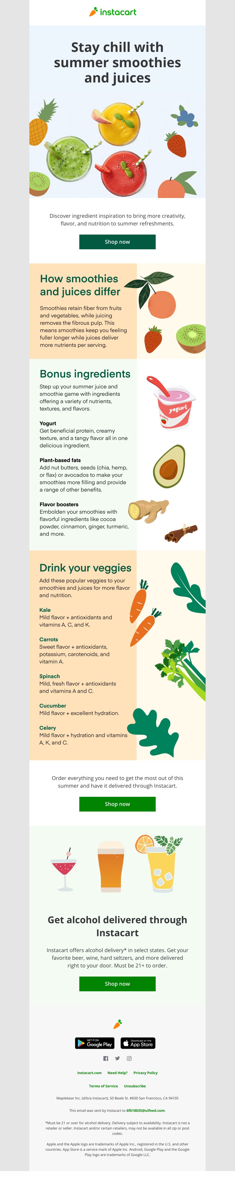 Instacart - Cool off with refreshing juices and smoothies