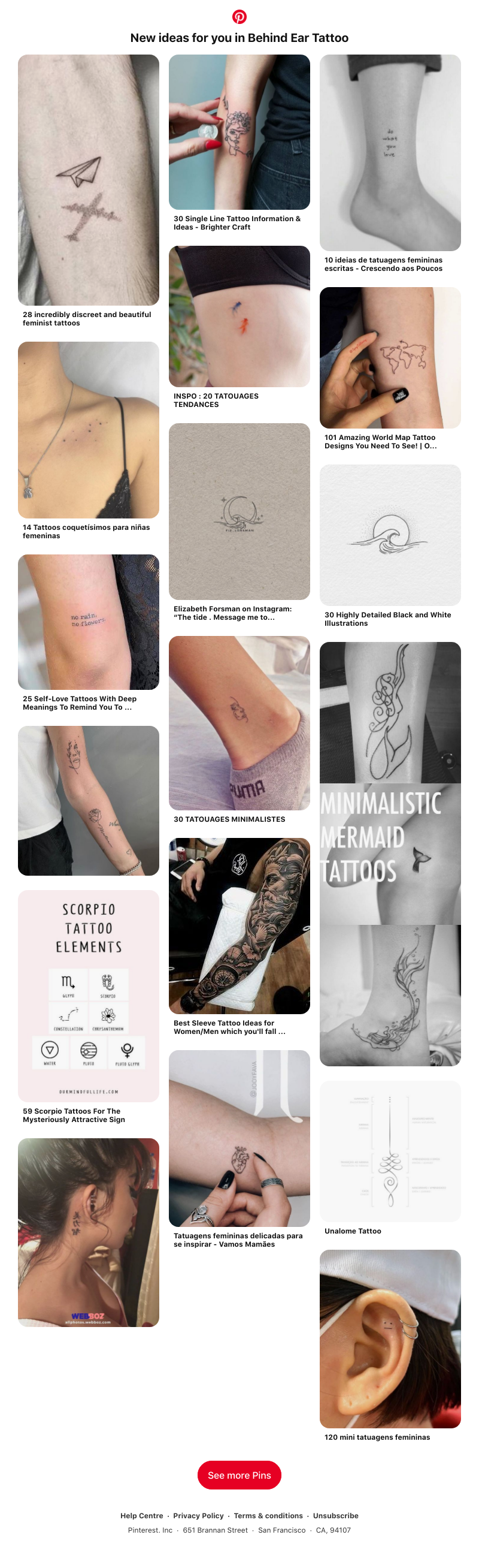 Pinterest - 📌 18 Behind Ear Tattoo Pins you might like
