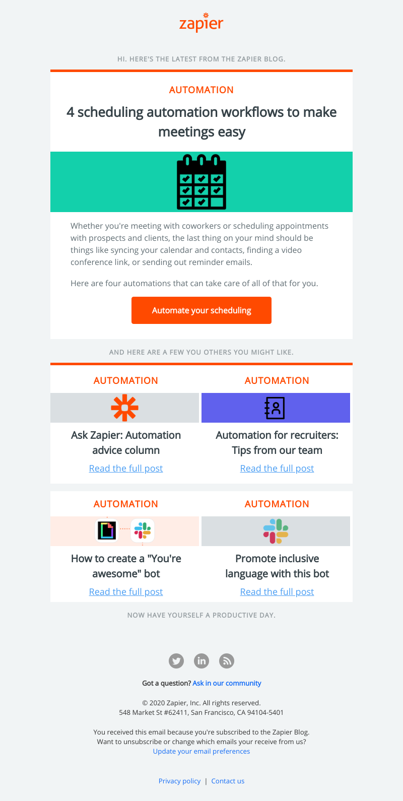 Zapier - 4 scheduling automation workflows to make meetings easy