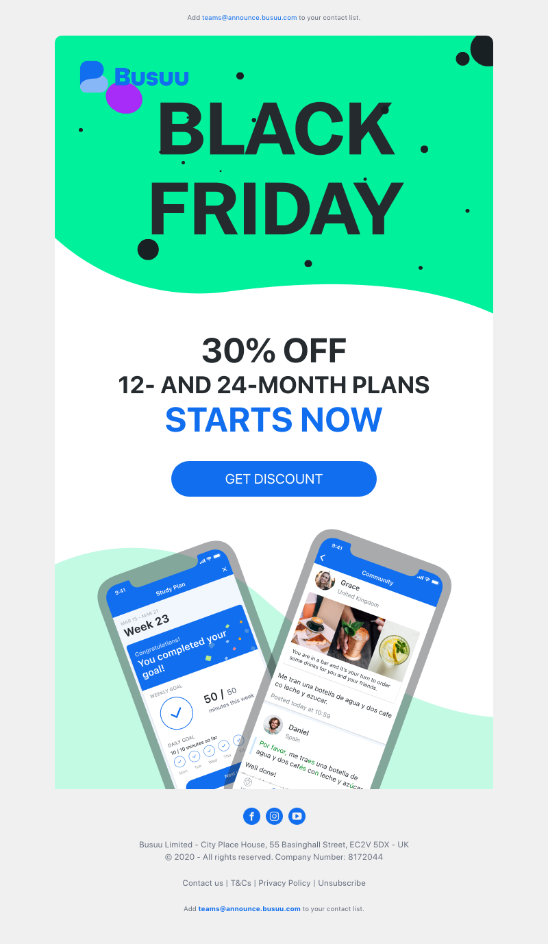 Busuu - ⚡ The Black Friday countdown starts now! ⚡     