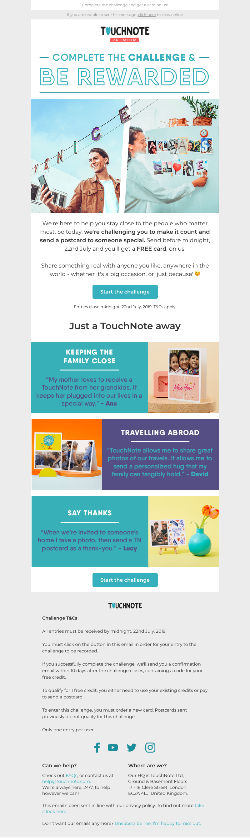 TouchNote - Sarah, are you up to the challenge? 💪🎖
