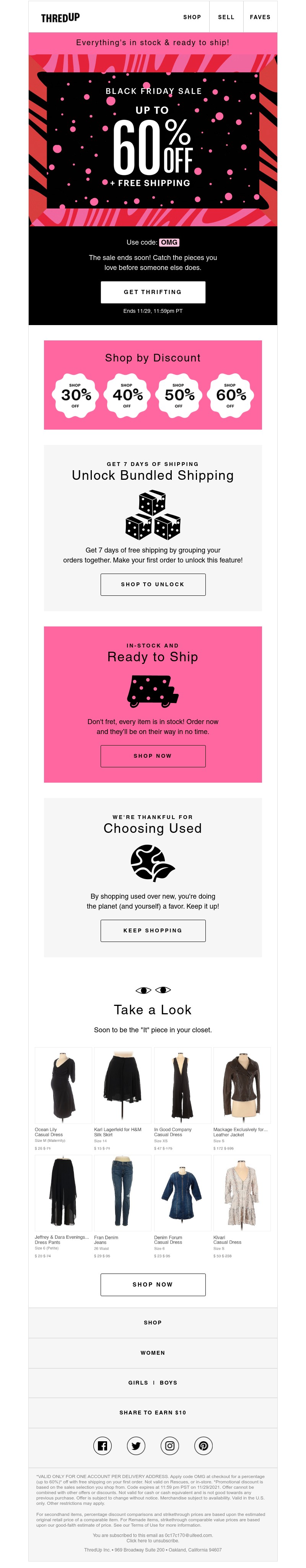 thredUP - 😉 HUGE SALE: In stock + ready to ship