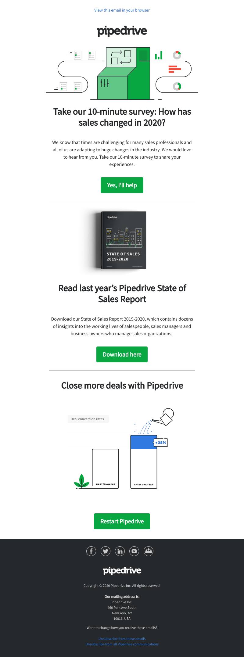 Pipedrive - Tell us about your sales experiences in 2020
