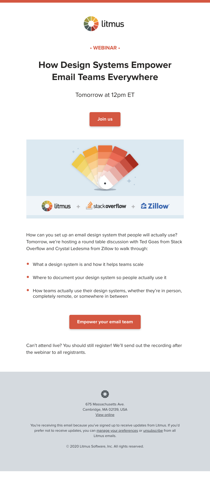 Litmus - Tomorrow: Learn about email design systems