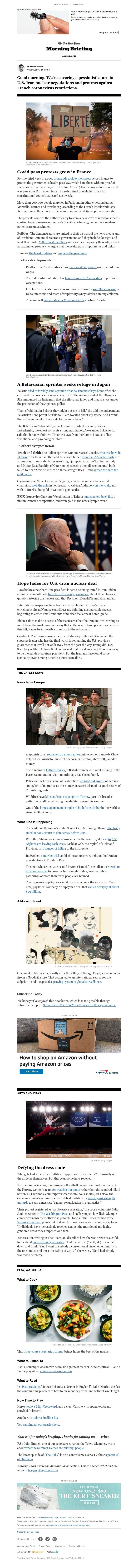The New York Times - Your Monday Briefing