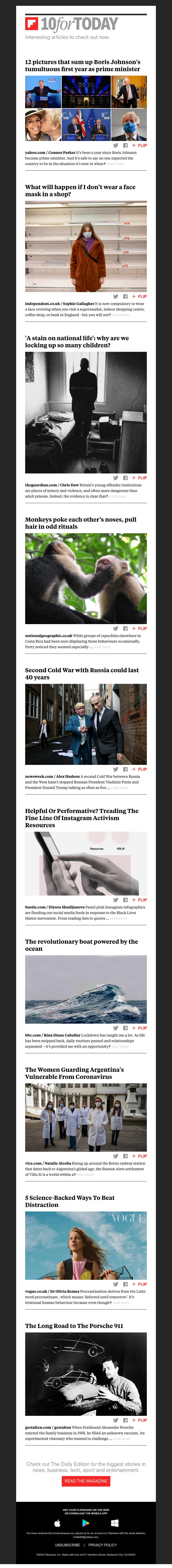 Flipboard - Boris Johnson's tumultuous first year as PM