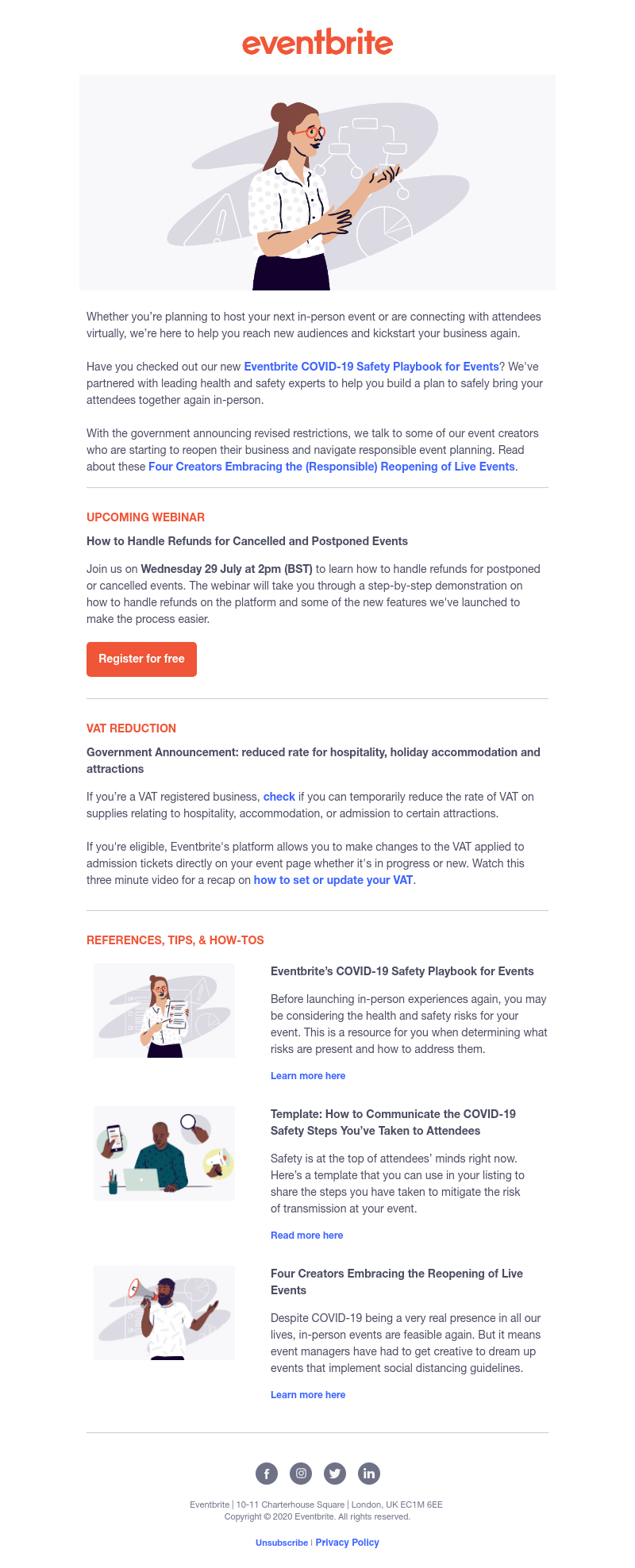 Eventbrite - VAT reduced rates, Event Safety Guide, Refunds for Postponed or Cancelled Events