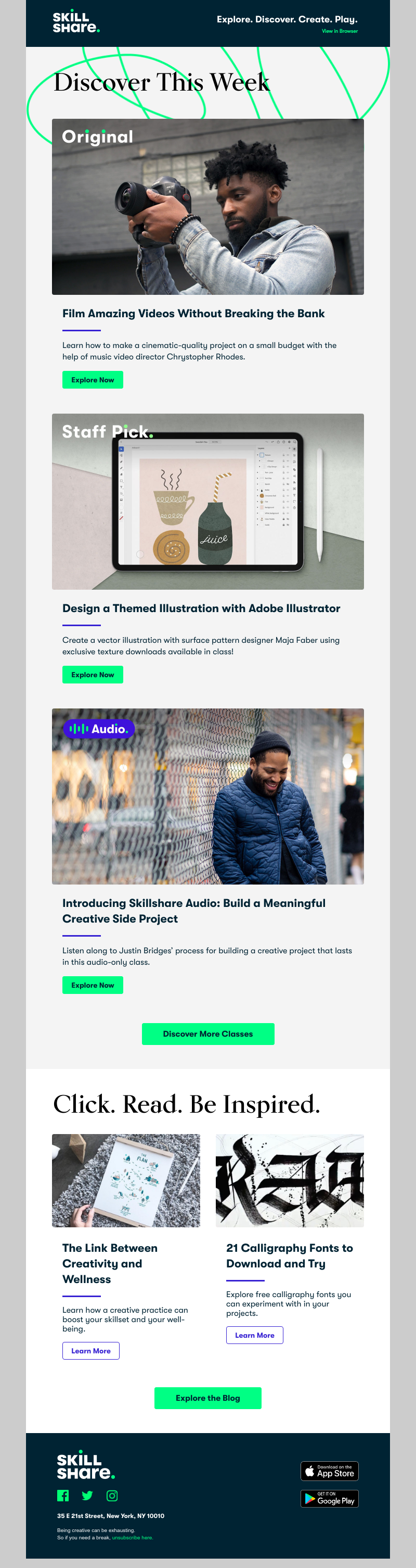 Skillshare - Sarah, explore filming on a budget, vector illustration, and more!