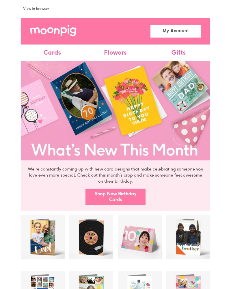 Moonpig - A brand new birthday batch has arrived!