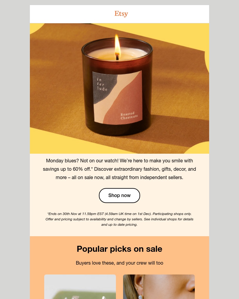 Etsy - A case of the Cyber Mondays 🎉