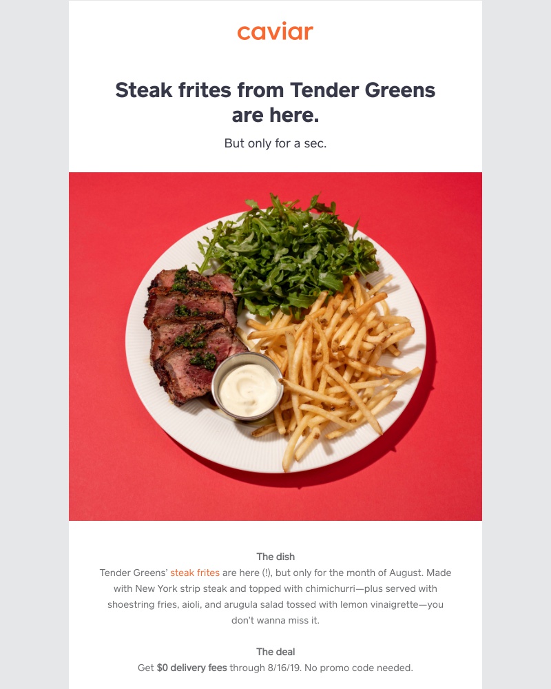 - A limited-time dish from Tender Greens