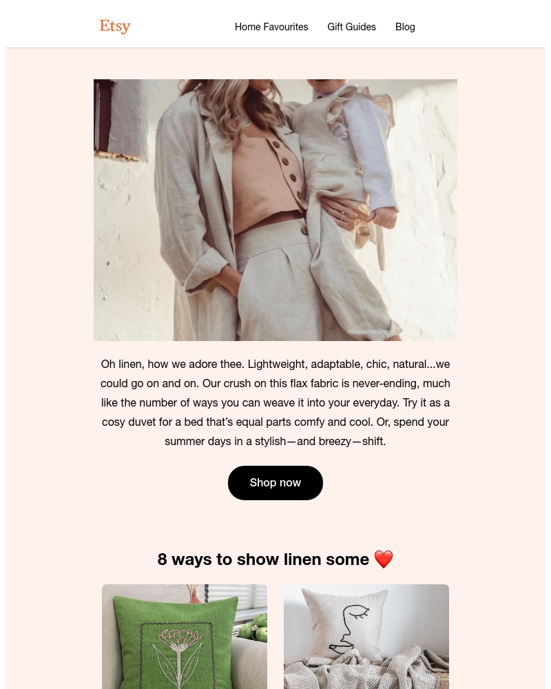 Etsy - A love letter to linen ❤️