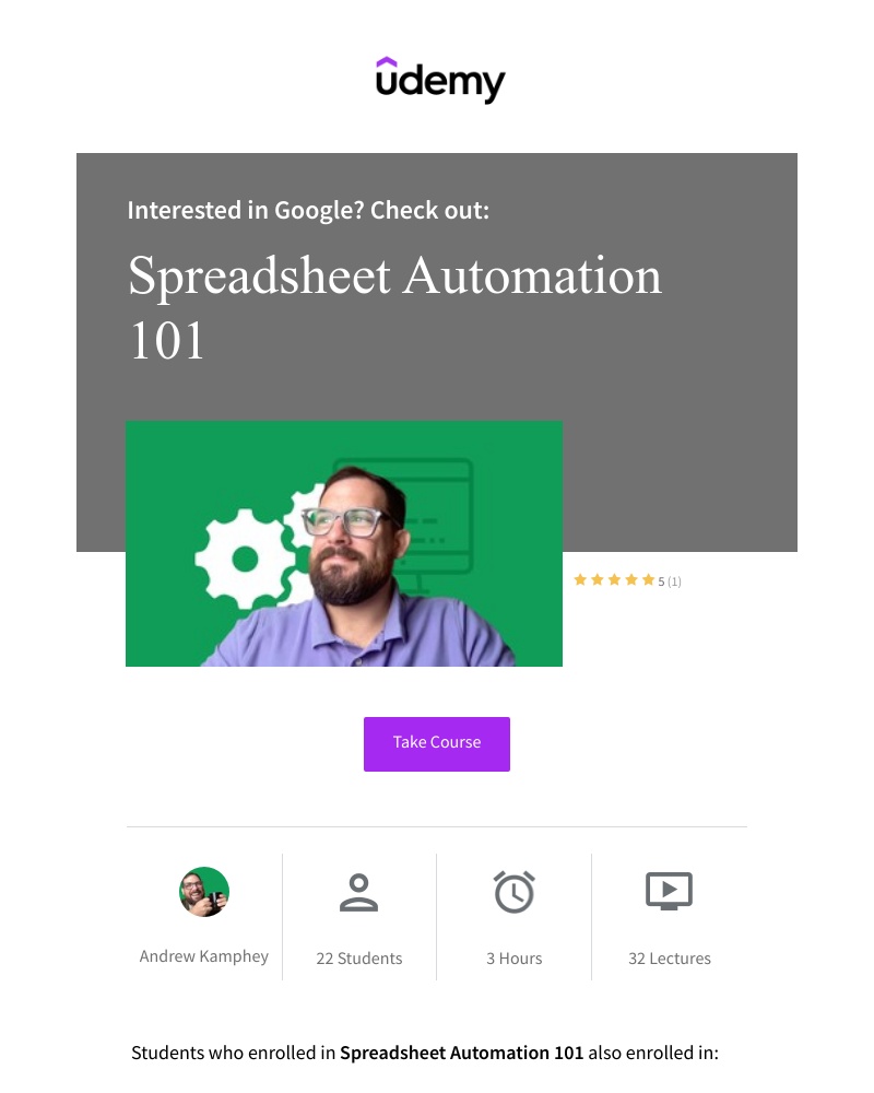 Udemy - A new course for you based on Google