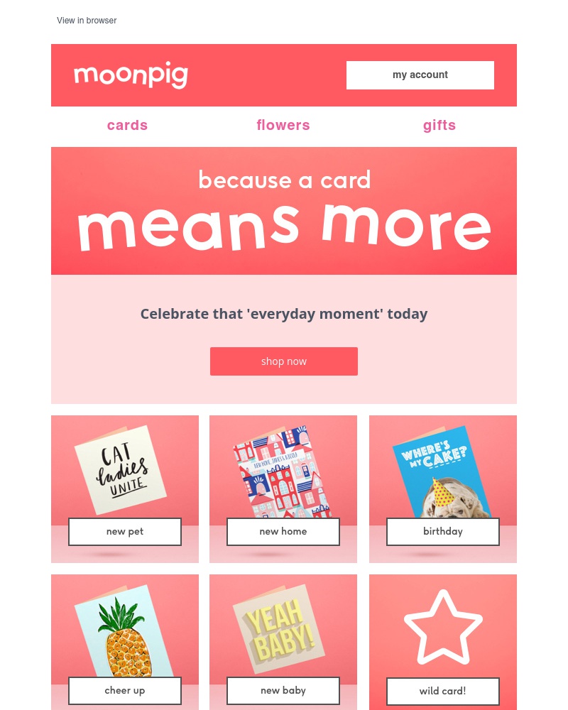 Moonpig - A quick question from Moonpig
